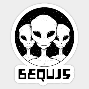 6EQUJ5 Aliens (Wow! Signal) 4 Sticker